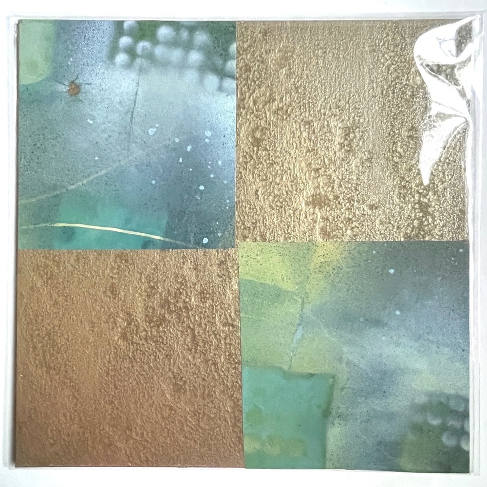 ‘Going for Gold’ Marksman Series: Abstract Art Print in Gold and Green